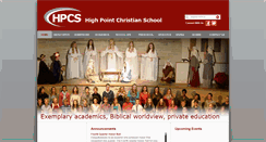 Desktop Screenshot of highpointchristianschool.org